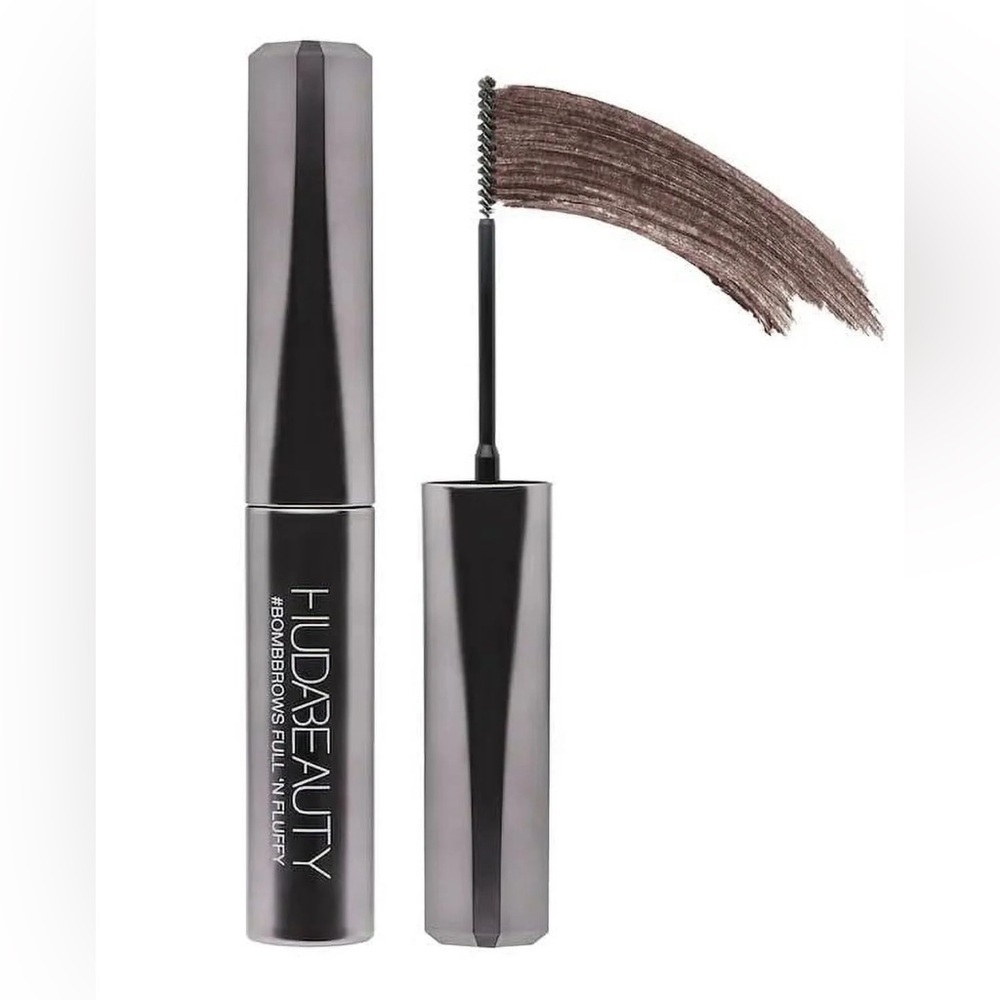 HUDA BEAUTY #bombBrows Full and Fluffy Fiber gel - 0.15 OZ Rich Brown
